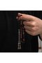 Silver Tassel Clamping Amber Prayer Beads - 2