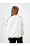 V-Neck College Sweatshirt Printed Long Sleeve - 4