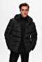 Ds Damat Regular Fit Black Inflatable Hooded Coat - 2