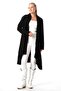 Long Sleeve Gizem Autumn and Winter Asymmetrical Cut Double Muslin Jacket Black Syh - 5