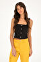 Women's Black Sleeveless T-Shirt 50286100-Vr046