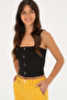 Women's Black Sleeveless T-Shirt 50286100-Vr046 - 3