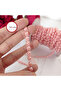Powder Pink Half Pearl Ribbon Silk Single Row String 4 Meters & 6 mm for Decoration - 3