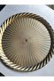 2 Pieces Round Decorative Coffee and Tea Serving Trays Gold - 2