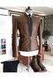 100% Original Lamb Leather Coat Jacket Camel T4312 - 4