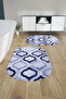 Digital Printing Washable Non-Slip Base Mug Model Oval Bath Mat Toilet Set - 2