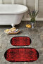 Digital Washable Non-Slip Base Classic Model Oval Bath Mat Toilet Set - 2