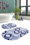 Digital Printing Washable Non-Slip Base Mug Model Oval Bath Mat Toilet Set - 7