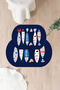 Digital Washable Colorful Fish Pattern Oval Bath Mat Toilet Set - 5