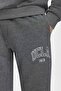 Otto Dark Gray Comfortable Leg Embroidered Raised Standard Fit Men's Tracksuit Bottom - 3