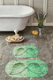 Digital Washable Colorful Butterfly Model Oval Bath Mat Toilet Set - 7