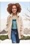 Girl's Plush Coat Beige 7475