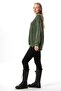 Long Sleeve Berra Tie-Up Autumn and Winter Knitwear Blouse Khaki Hk - 5