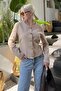 Beige Belted and Textured Women's Jacket Mg2209 - 3
