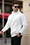 White Hooded Pocket Detailed Sweatshirt 7095 - 2