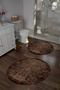 Digital Washable Non-Slip Base Classic Model Round Bath Mat Toilet Set - 4