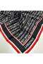 Black Letter Patterned Sura Silk Scarf 1631 - 01 - 2