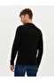 Black Slim Fit Quarter Collar Basic Knitwear Sweater 50276158-Vr046 - 5