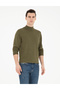 Light Green Slim Fit Half Turtleneck Wool Blended Basic Knitwear Sweater 50270055-Vr092