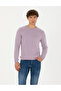 Lilac Melange Slim Fit Crew Neck Basic Knitwear Sweater 50270179-Vr231 - 3