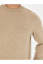 Stone Melange Slim Fit Quarter Collar Basic Knitwear Sweater 50276158-Vr225 - 7