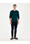 Green Slim Fit Crew Neck Wool Blend Basic Knitwear Sweater 50270054-Vr054 - 4