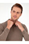 Mink Melange Slim Fit Polo Neck Basic Knitwear Sweater 50296623-Vr174 - 2
