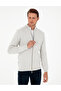 Light Gray Melange Regular Fit Zippered Knitwear Cardigan 50296442-Vr091 - 3