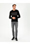 Black Slim Fit Crew Neck Wool Blend Sweater 50296439-Vr046 - 4