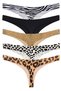 Laser Thong Leopard Patterned 5 Pack - 2