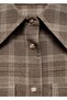 Checkered Shirt Jacket with Pockets - 4