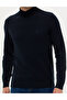 Navy Blue Slim Fit Half Turtleneck Basic Knitwear Sweater 50276161-Vr033 - 6