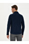 Navy Blue Classic Collar Double Pocket Regular Fit Knitted Shirt Jacket 50280182-Vr033 - 5