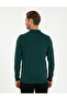 Green Regular Fit Zippered Polo Neck Sweater 50296453-Vr054 - 5