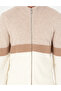 Ecru Regular Fit Wool Blend Zippered Knitwear Cardigan 50296434-Vr019 - 6
