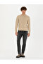 Stone Melange Slim Fit Quarter Collar Basic Knitwear Sweater 50276158-Vr225 - 4