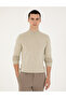 Kum Melange Slim Fit Half Turtleneck Basic Sweater 50296548-Vr123 - 3