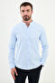 Straight Slim Fit Judge Collar Men's Shirt Blue - 27020.24K