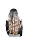 Fiber Sen Long Water Wave Wig / Black / Ashy Platinum Ombre - 5