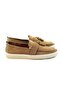 SRM 119 Woven Detail Genuine Leather Men's Shoes, Tan - 2
