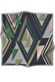 Women's Twill Silk Scarf Emerald Green Black - 2