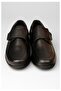Seç 014 Genuine Leather Anatomical Velcro Men's Shoes Black - 2