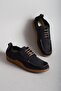 Select 215340 genuine leather casual men's shoes navy blue
