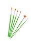 6-Piece Acrylic Paint Brush Set - Oil and Water Paint Brush, (Flat-Flat-Cut) Set - 4
