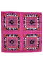 وشاح وردي ساتان مربع منقوش عرقيًا - 90x90 - 5