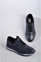 Select 5333 genuine leather casual men's shoes navy blue - 7