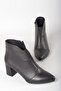 Select 1924 genuine leather heel women's boot (6cm) black
