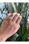 Fan Model Baguette and Zircon Stone Ring - Adjustable Women's Ring - Gift - 6