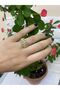Fan Model Baguette and Zircon Stone Ring - Adjustable Women's Ring - Gift - 4