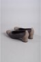 Ebru 7097 genuine leather comfort women's heel shoes mink - 5